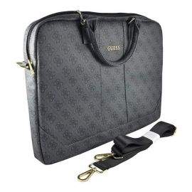 Guess UpTown Laptop Bag - луксозна дизайнерска чанта с дръжки и презрамка за преносими компютри до 15 инча (сива)