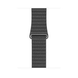 Apple Black Leather Loop Large - оригинална кожена каишка за Apple Watch 42мм, 44мм (черен)