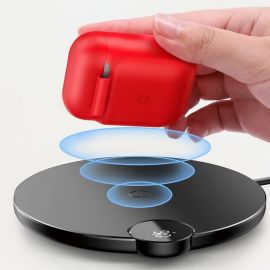 Baseus Airpods Silicone Wireless Charging Case - силиконов калъф с възможност за безжично зареждане за Apple Airpods & Apple Airpods 2 (червен)