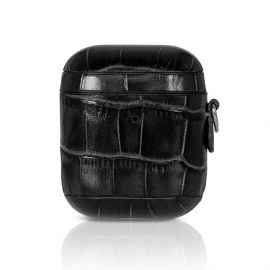 Torrii Airpods Bamboo Leather Case - кожен кейс (естествена кожа) за Apple Airpods (черен)