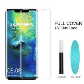 Nano Liquid UV Full Glue Tempered Glass - стъклено защитно покритие с течно лепило и UV лампа за дисплея на Huawei Mate 20 Pro (прозрачен)