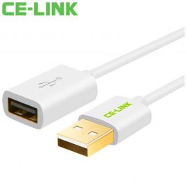 CE-Link USB 2.0 Extension Cable - удължителен USB кабел (300 см) (бял)