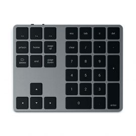 Satechi Aluminum Bluetooth Extended Keypad - безжична Bluetooth клавиатура за MacBook (тъмносив)