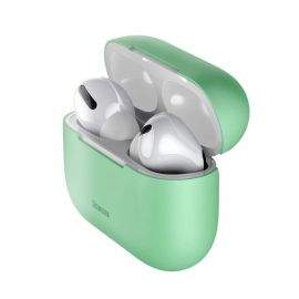 Baseus Super Thin Silica Gel Case - силиконов калъф за Apple Airpods Pro (зелен)