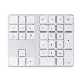 Satechi Aluminum Bluetooth Extended Keypad - безжична Bluetooth клавиатура за MacBook (сребрист)
