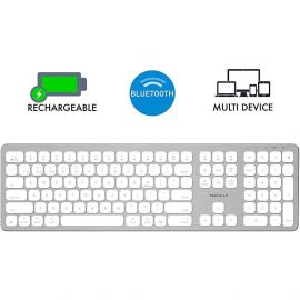 Macally Slim Bluetooth Wireless Keyboard - безжична Bluetooth клавиатура за MacBook (бял)