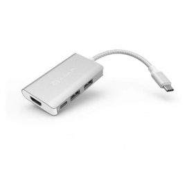 Adam Elements Casa Hub A01m - USB-C хъб с 2 USB изхода, USB-C PD порт и HDMI за устройства с USB-C порт (сребрист)