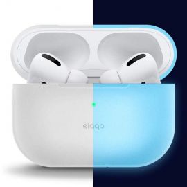 Elago Airpods Slim Basic Silicone Case - тънък силиконов калъф за Apple Airpods Pro (бял-фосфор)