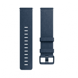 Fitbit Versa Accessory Band Leather Small - кожена (естествена кожа) каишка за Fitbit Ionic (тъмносин)