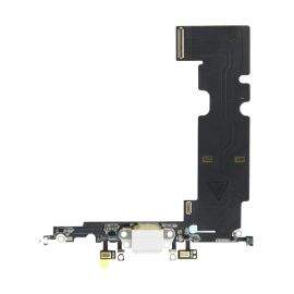 OEM iPhone 8 Plus System Connector and Flex Cable - лентов кабел с Lightning конектора и долните микрофони за iPhone 8 Plus (бял)