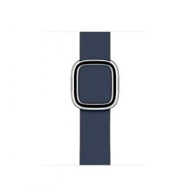 Apple Modern Buckle Band Large - оригинална кожена каишка за Apple Watch 38мм, 40мм (тъмносин)
