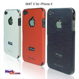 HardCE iMAT II - кожен скин за задната част на iPhone 4 (черен)