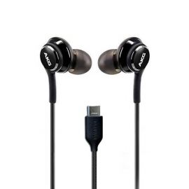Samsung Earphones Tuned by AKG GH59-15106A - слушалки с USB-C конектор с микрофон и управление на звука за Samsung Galaxy S10, S9, S8 и др. (черен) (bulk)