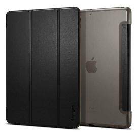 Spigen Case Smart Fold - кожен кейс и поставка за iPad 7 (2019), iPad 8 (2020) (черен)