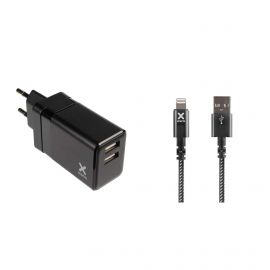 A-Solar Xtorm USB-C Charge Bundle XA012 - захранване за ел. мрежа с 2xUSB изхода с преходници за цял свят и USB-A към Lightninig кабел