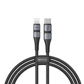 Baseus BMX Double-Deck USB-C to Lightning Cable PD 18W - MFI сертифициран USB-C към Lightning кабел за Apple устройства с Lightning порт (180 см) (черен)