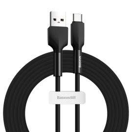 Baseus Silica Gel USB-C Cable - USB-C кабел за устройства с USB-C порт (100 см) (черен)