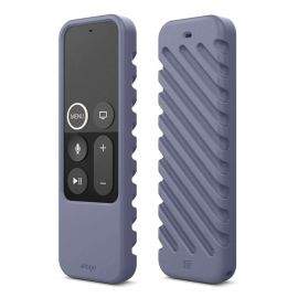 Elago R3 Protective Case - удароустойчив силиконов калъф за Apple TV Siri Remote (лилав)