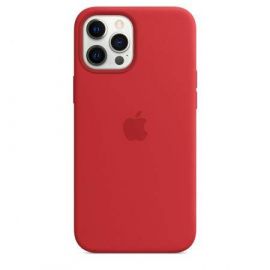 Apple iPhone Silicone Case with MagSafe - оригинален силиконов кейс за iPhone 12 Pro Max с MagSafe (червен)