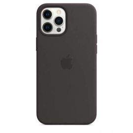 Apple iPhone Silicone Case with MagSafe - оригинален силиконов кейс за iPhone 12 Pro Max с MagSafe (черен)