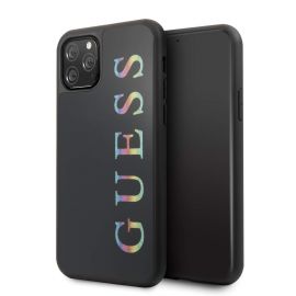 Guess Multicolor Glitter Case - дизайнерски кейс с висока защита за iPhone 11 Pro (черен)