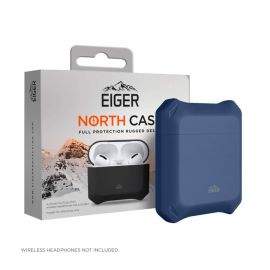 Eiger North AirPods Protective Case - удароустойчив силиконов калъф за Apple Airpods и Apple Airpods 2 (тъмносин)