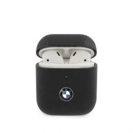 BMW Signature Leather Case - кожен кейс (естествена кожа) за Apple Airpods и Apple Airpods 2 (черен)