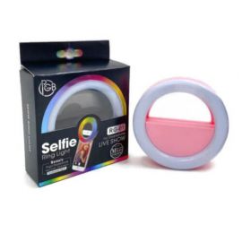 Selfie Ring Light RG-01 - LED селфи ринг за смартфони (розов)