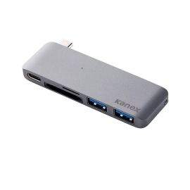 Kanex iAdapt 5-in-1 Multiport USB-C Hub - мултифункционален USB-C хъб за свързване на допълнителна периферия за MacBook (сив)