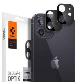 Spigen Optik Lens Protector - комплект 2 броя предпазни стъклени протектора за камерата на iPhone 12 (черен)