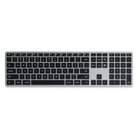 Satechi Slim X3 Bluetooth Backlit Keyboard  - качествена алуминиева безжична блутут клавиатура за Mac (тъмносив)