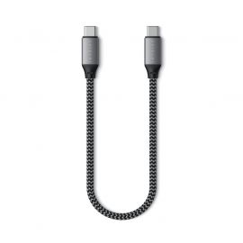 Satechi USB-C to USB-C Charging Cable 100W - USB-C към USB-C кабел за устройства с USB-C порт (25 cm) (сив)