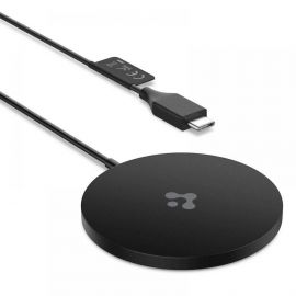 Spigen PowerArc USB-C Magnetic Wireless Qi Charger 7.5W - поставка (пад) за безжично зареждане за iPhone с Magsafe (черен)