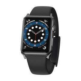 Baseus Slip-Thru Silicone Watch Band (LBWSE-A01) - силиконова каишка за Apple Watch 42мм, 44мм (черен)