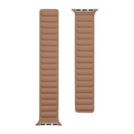 Tactical 735 Leather Loop Band - кожена каишка от естествена кожа за Apple Watch 42мм, 44мм (кафяв)