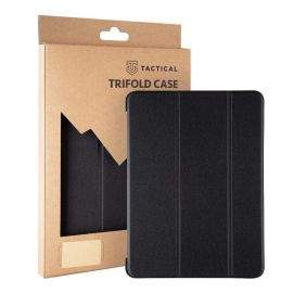 Tactical Book Tri Fold Case - калъф от изкуствена кожа и поставка за Huawei MatePad T8 (черен)