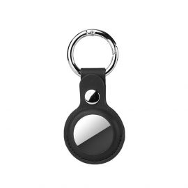 4smarts Leatherette AirTag Case - стилен ключодържател от изкуствена кожа за Apple AirTag (черен)