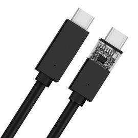 Platinet USB-C to USB-C Data Cable 5A - USB-C към USB-C кабел за устройства с USB-C порт (100 см) (черен)
