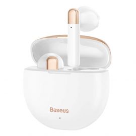 Baseus Encok W02 TWS In-Ear Bluetooth Earphones - безжични блутут слушалки със зареждащ кейс (бял)