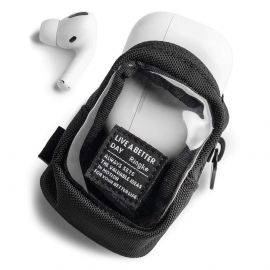 Ringke Block Pocket Mini Pouch  - компактен органайзер с един джоб за кабели, слушалки, ключове и др. (черен-прозрачен)