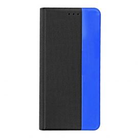 Prio Book Case - кожен калъф с поставка за iPhone 13 mini (черен-син)