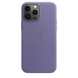 Apple iPhone Leather Case with MagSafe - оригинален кожен кейс (естествена кожа) за iPhone 13 Pro Max (лилав)