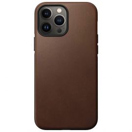 Nomad Modern Leather MagSafe Case - кожен (естествена кожа) кейс с MagSafe за iPhone 13 Pro Max (кафяв)