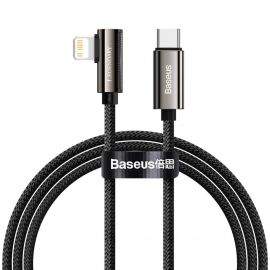 Baseus Legend Elbow USB-C to Lightning Cable PD 20W (CATLCS-01) - USB-C към Lightning кабел за Apple устройства с Lightning порт (100 см) (черен)