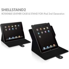 Macally Shellstand 2 - кожен кейс и поставка (въртяща се на 360º) за iPad 2