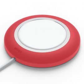 Elago Charging Pad for MagSafe - силиконова поставка за Apple MagSafe Charger (червен)