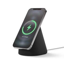 Elago MS1 Charging Stand for MagSafe - силиконова поставка за безжично зареждане на iPhone чрез поставяне на Apple MagSafe Charger (черен)