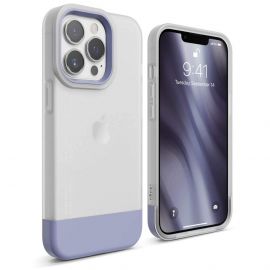 Elago Glide Case - удароустойчив силиконов (TPU) калъф за iPhone 13 Pro (мат-лилав)
