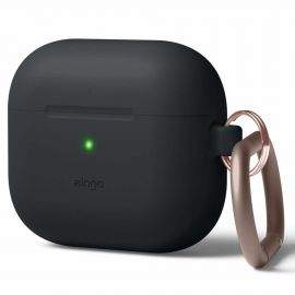 Elago AirPods 3 Silicone Hang Case - силиконов калъф с карабинер за Apple AirPods 3 (черен)
