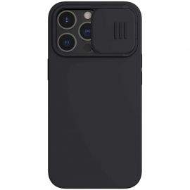 Nillkin CamShield Silky Silicone Case - силиконов (TPU) калъф за iPhone 13 Pro Max (черен)